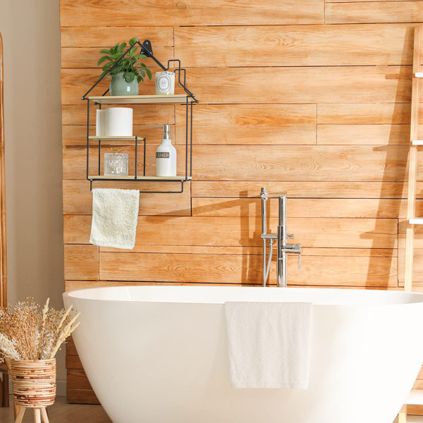 Brambly Cottage Rhame 3 Piece Floating Shelf with Hooks Wayfair.co.uk